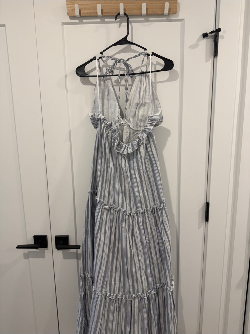 Lulu's Blue and White Striped Maxi Sundress - Picture 3 of 3